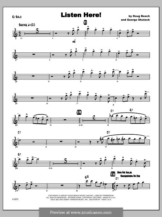 Listen Here!: Featured (instrument in E flat) part by George Shutack