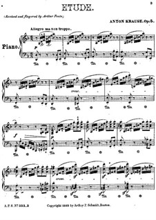 Этюд ре минор, Op.5: Этюд ре минор by Anton Krause