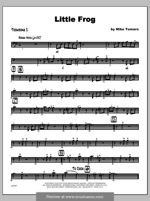 Little Frog: Trombone 2 part by Mike Tomaro