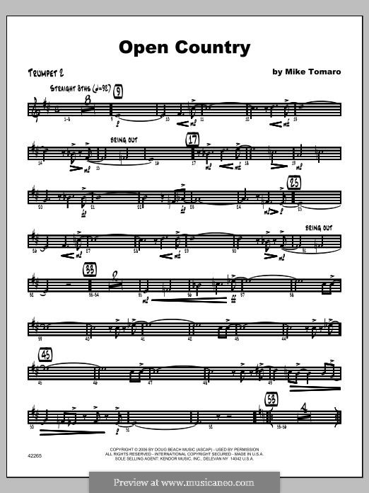 Open Country: Trumpet 2 part by Mike Tomaro