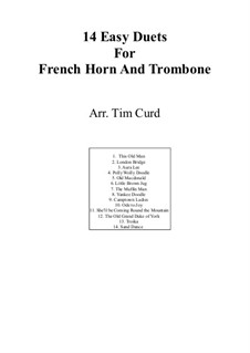 14 Easy Duets: For french horn and trombone by folklore