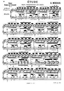 Grandes études pour piano en soixante caprices caractéristiques, Op.63: No.4 Étude pour l'independance des doigts by Амадей Меро