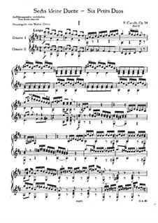 Шесть маленьких дуэтов для двух гитар, Op.34: Сборник by Фердинандо Карулли