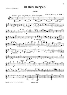 Трио 'Aus Italien' для скрипки, виолончели и фортепиано, Op.105 No.1-3: Партия скрипки by Константин Стернберг