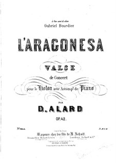 L'Aragonesa for Violin and Piano, Op.42: Сольная партия by Жан Дельфен Аляр