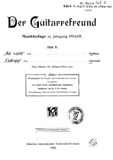 Пьесы для гитары, Op.53: Галоп by Маттео Каркасси