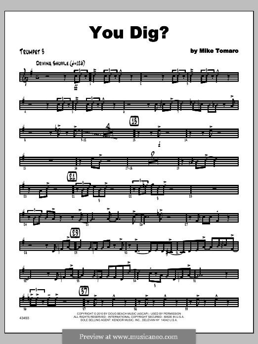 You Dig?: Trumpet 3 part by Mike Tomaro