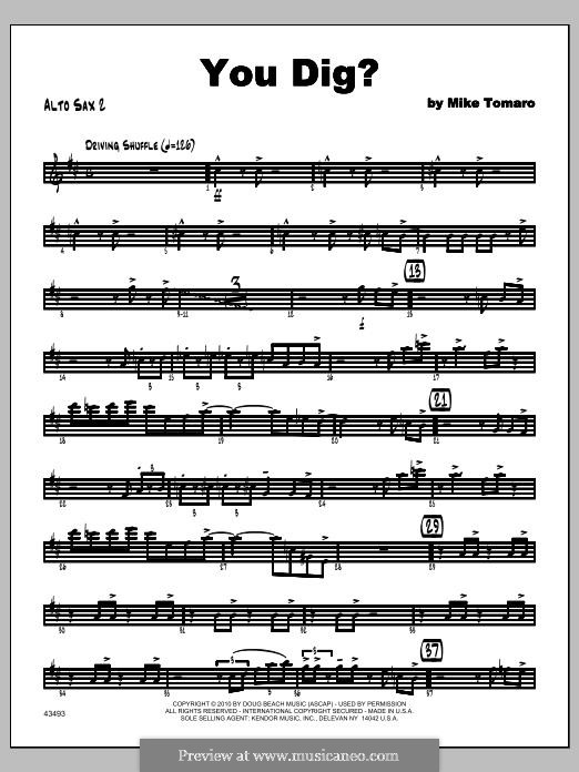 You Dig?: Alto Sax 2 part by Mike Tomaro
