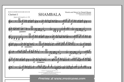 Shambala: Clarinet 1 part by Daniel Moore