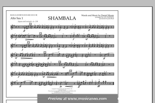 Shambala: Alto Sax 1 part by Daniel Moore