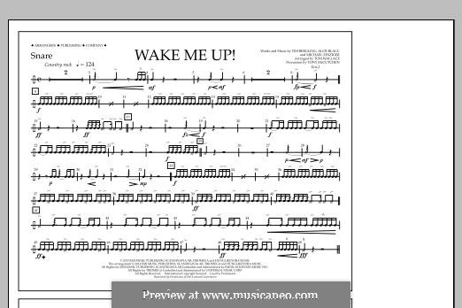 Wake Me Up! (arr. Tom Wallace): Snare part by Aloe Blacc, Michael Einziger, Avicii, Arash Andreas Pournouri
