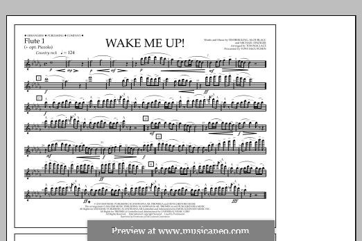 Wake Me Up! (arr. Tom Wallace): Flute 1 part by Aloe Blacc, Michael Einziger, Avicii, Arash Andreas Pournouri