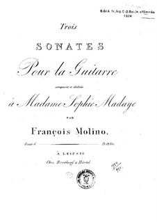 Три сонаты для гитары, Op.6: Сборник by Франческо Молино