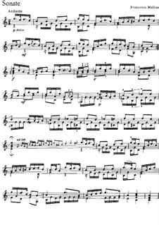 Три легкие сонаты, Op.1: Соната No.1 by Франческо Молино