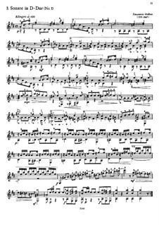 Три сонаты для гитары, Op.6: Соната No.1 by Франческо Молино