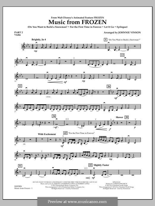 Music from Frozen (Concert Band version): Pt.2 - Violin by Robert Lopez, Kristen Anderson-Lopez