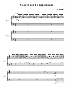 Соната для двух фортепиано, Op.22: Соната для двух фортепиано by Виталий Маник