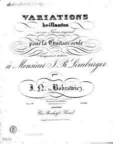 Brilliant Variations, Op.10: Brilliant Variations by Ян Непомуцен Бобрович