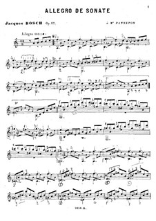 Allegro de Sonate, Op.17: Для гитары by Jacques Bosch