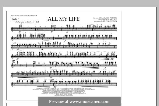 All My Life: Flute 1 part by Christopher Shiflett, David Grohl, Nate Mendel, Taylor Hawkins