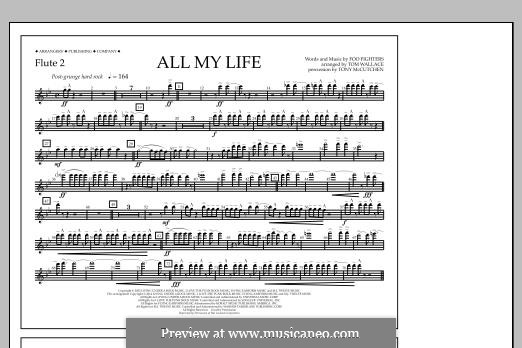 All My Life: Flute 2 part by Christopher Shiflett, David Grohl, Nate Mendel, Taylor Hawkins