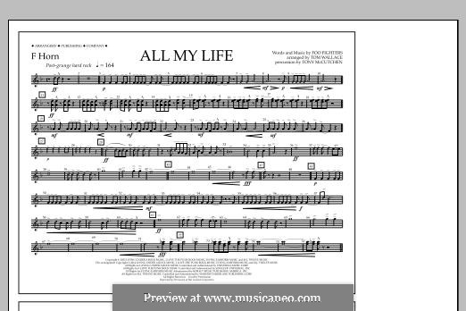 All My Life: F Horn part by Christopher Shiflett, David Grohl, Nate Mendel, Taylor Hawkins