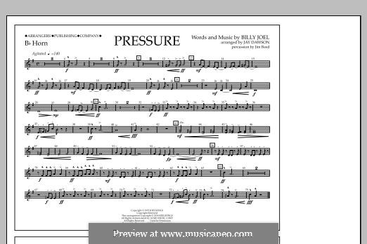Pressure: Bb Horn part by Billy Joel