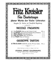 Freie Bearbeitungen ältere Werke der Violin-Litteratur, Op.7, 8, 11, 12, 13: Партитура by Никколо Паганини