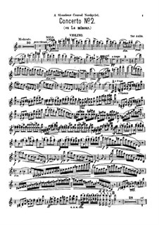 Концерт No.2 ля минор для скрипки с оркестром, Op.11: Сольная партия by Тур Аулин