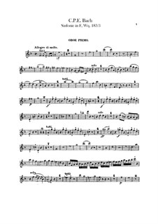 Симфония No.3 фа мажор, H 665 Wq 183:3: Партии гобоев by Карл Филипп Эммануил Бах