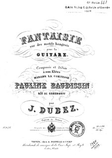 Fantasia on Hungarian Motives: Fantasia on Hungarian Motives by Johann Dubez