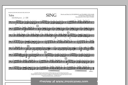 Sing (arr. Tom Wallace): Партия тубы by Ed Sheeran, Pharrell Williams