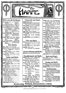 Фантазия 'Wikingerfahrt' для двух арф, Op.80: Партия второй арфы by Franz Poenitz