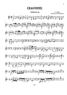 Партита для скрипки No.2 ре минор, BWV 1004: Чакона. Переложение для двух скрипок – партия второй скрипки by Иоганн Себастьян Бах