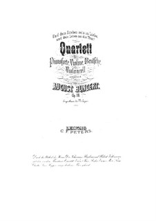 Фортепианный квартет ми-бемоль мажор, Op.18: Фортепианный квартет ми-бемоль мажор by Август Бунгерт