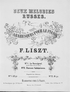 Chanson bohémienne, S.250 No.2: Chanson bohémienne by Франц Лист