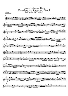 Бранденбургский концерт No.1 фа мажор, BWV 1046: Партии гобоев by Иоганн Себастьян Бах