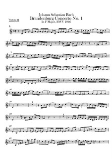 Бранденбургский концерт No.1 фа мажор, BWV 1046: Партии второй скрипки by Иоганн Себастьян Бах