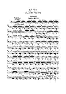 St John Passion, BWV 245: Партия бассо континуо by Иоганн Себастьян Бах