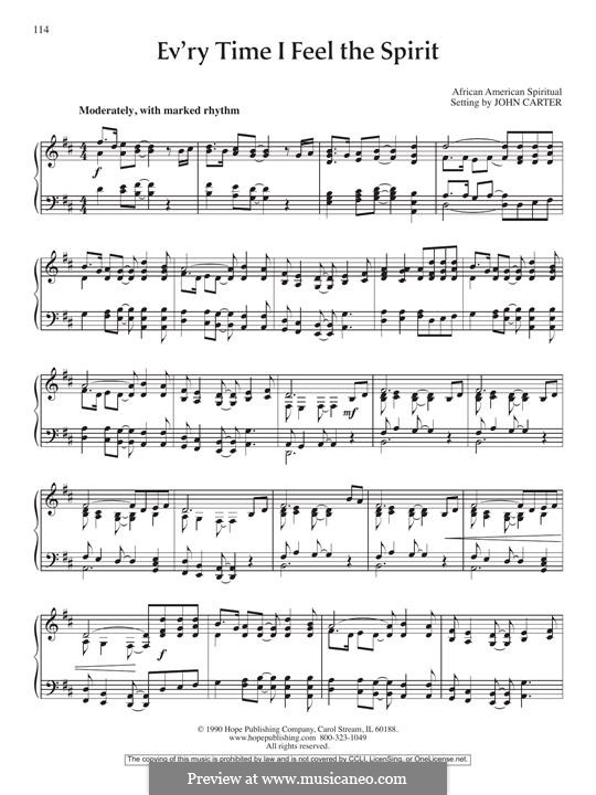 Every Time I Feel the Spirit: Для фортепиано by folklore