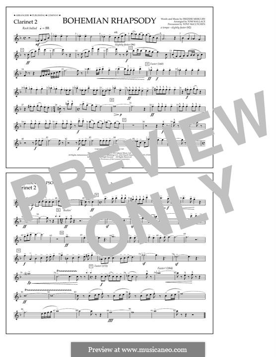Marching Band version: Clarinet 2 part by Freddie Mercury