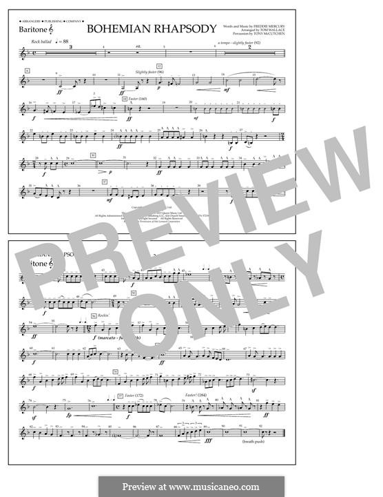 Marching Band version: Baritone T.C. part by Freddie Mercury