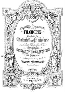 Соната для фортепиано No.2 си-бемоль минор, Op.35: Часть III, для виолончели и фортепиано by Фредерик Шопен