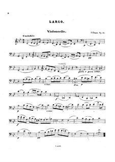 Соната для виолончели и фортепиано соль минор, Op.65: Часть III – сольная партия by Фредерик Шопен