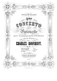Концерт для виолончели с оркестром No.4 ми минор, Op.31: Сольная партия by Карл Давыдов