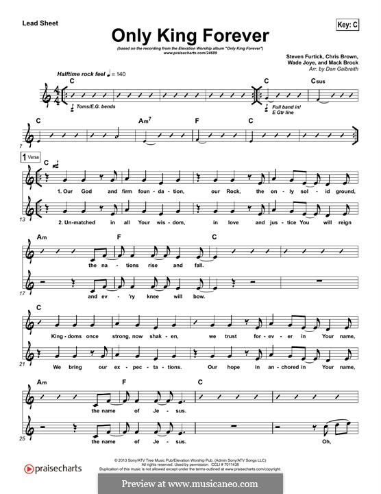 Only King Forever: Для клавишного инструмента by Chris Brown, Mack Brock, London Gatch, Wade Joye