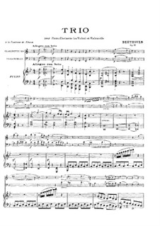 Трио для кларнета, виолончели и фортепиано No.4 'Gassenhauer', Op.11: Партитура by Людвиг ван Бетховен