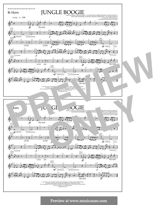 Jungle Boogie (from Pulp Fiction): Bb Horn part by Claydes Smith, Dennis Thomas, Donald Boyce, George Brown, Richard Westfield, Robert Bell, Robert Mickens, Ronald Bell