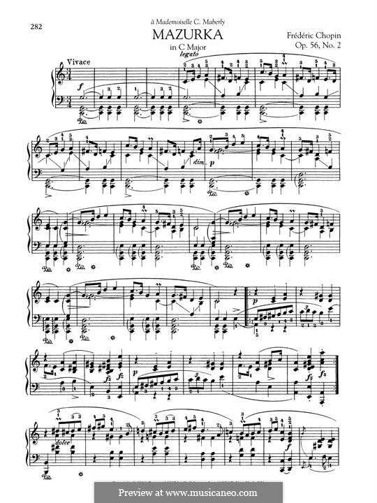 Мазурки, Op.56: No.2 in C Major by Фредерик Шопен