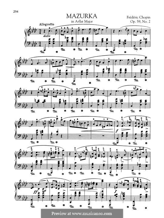 Мазурки, Op.59: No.2 in A Flat Major by Фредерик Шопен
